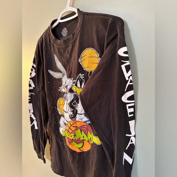 Black Long Sleeved Space Jam Shirt - Picture 2 of 4